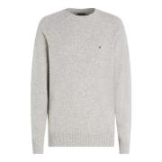 Ronde Hals Wollen Trui Tommy Hilfiger , Gray , Heren