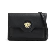 Stijlvolle Leren Tas voor Dagelijks Gebruik Versace , Black , Dames