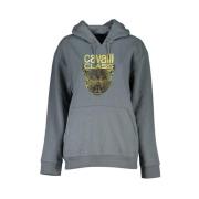 Grijze Fleece Hoodie met Print Cavalli Class , Gray , Dames