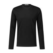 Comfort Longsleeve Basic Katoenen Tee Stefan Brandt , Black , Heren