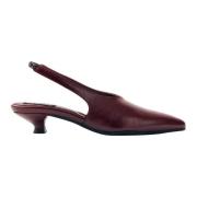 Eros Bourgondische Leren Pumps Alohas , Red , Dames