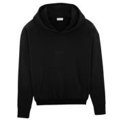 Logo-geborduurde Katoenen Hoodie Saint Laurent , Black , Heren