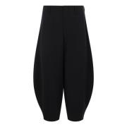 Zwarte wollen wijde pijp broek Comme des Garçons , Black , Heren