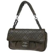 Pre-owned Leather chanel-bags Chanel Vintage , Brown , Dames