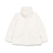 Witte Pufferjas met Hoge Kraag Woolrich , White , Dames