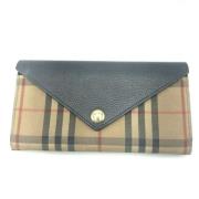 Pre-owned Leather wallets Burberry Vintage , Beige , Dames