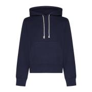 Blauwe Katoenen Hoodie Aw24 Saint Laurent , Blue , Heren