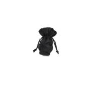 Zwarte leren crossbody tas met rutenium hardware Yohji Yamamoto , Blac...