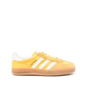 Gele Suède Sneakers Front Lace Design Adidas , Yellow , Heren