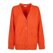 Stijlvolle Cardigan Sweater voor Vrouwen Paco Rabanne , Orange , Dames