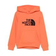 Oranje Hoodie met Logo Borduursel The North Face , Orange , Heren