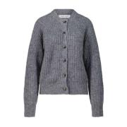 Alpaca Cardigan met knoopsluiting Samsøe Samsøe , Gray , Dames