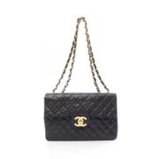 Pre-owned Leather chanel-bags Chanel Vintage , Black , Dames