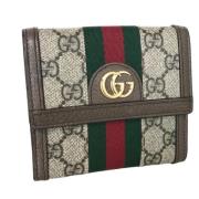 Pre-owned Fabric wallets Gucci Vintage , Beige , Dames