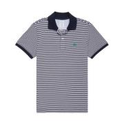 Pique Polo Shirt Slim Fit met Strepen Brooks Brothers , Blue , Heren