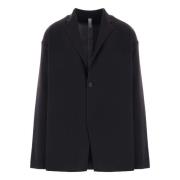 Zwarte Rib Boxy Getailleerde Blazer Jas Cfcl , Black , Heren