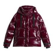 Korte Nylon Parka met Eendendons Woolrich , Red , Dames