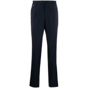 Blauwe Wolmix Tapered Broek PT Torino , Blue , Heren