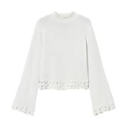 Witte Sweater Set Twinset , White , Dames