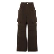 Cargo broek in donkergroen katoen Rick Owens , Green , Heren