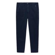 Blauwe Chino Broek van Katoenstof Tommy Hilfiger , Blue , Heren