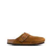 Zweedse Platte Mules met Gesp Birkenstock , Brown , Dames