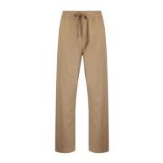 Beige Katoen Twill Trekkoord Broek Carhartt Wip , Beige , Heren