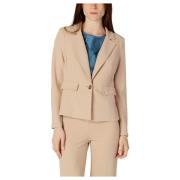 Beige Reverskraag Blazer Herfst/Winter Rinascimento , Beige , Dames