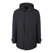 Stijlvolle Nylon Jas Herno , Black , Heren