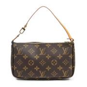 Pre-owned Coated canvas clutches Louis Vuitton Vintage , Brown , Dames