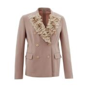 Grijze Elegant Polyester Jas Vrouwen Lardini , Pink , Dames