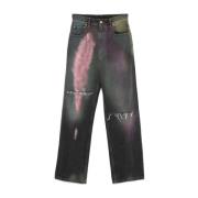 Zwarte Gewassen Denim Jeans MM6 Maison Margiela , Black , Dames