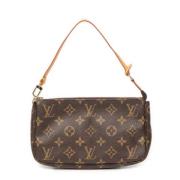 Pre-owned Coated canvas clutches Louis Vuitton Vintage , Brown , Dames