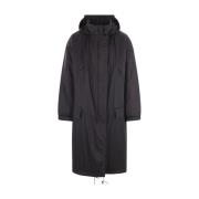 Zwarte Oversize Parka met PrimaLoft® Vulling Y-3 , Black , Heren