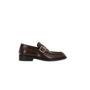 Bruine Vintage Leren Loafers Dries Van Noten , Brown , Dames