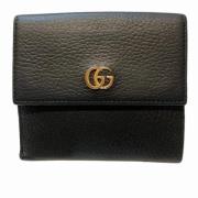 Pre-owned Leather wallets Gucci Vintage , Black , Dames