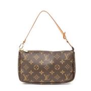 Pre-owned Coated canvas clutches Louis Vuitton Vintage , Brown , Dames