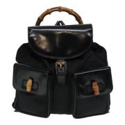 Pre-owned Canvas backpacks Gucci Vintage , Black , Dames