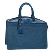 Pre-owned Leather handbags Louis Vuitton Vintage , Blue , Dames