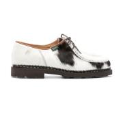 Leopard Print Derby Platte Schoenen Paraboot , White , Heren