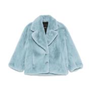 Lichtblauwe Faux-Fur Jas Pinko , Blue , Dames