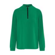 Stijlvolle Blouse met Rits Kraag Marc Cain , Green , Dames