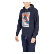 Zwarte Print Hoodie Sweatshirt Herfst/Winter Napapijri , Black , Heren