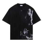 Korte mouwen ronde hals T-shirt Off White , Black , Heren