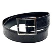 Pre-owned Leather belts Gucci Vintage , Black , Heren