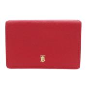 Pre-owned Leather wallets Burberry Vintage , Red , Dames