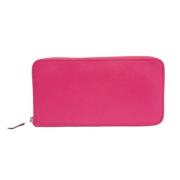 Pre-owned Leather wallets Hermès Vintage , Pink , Dames