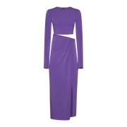 Paarse Cut-Out Midi Jurk Andamane , Purple , Dames