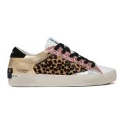 Stedelijke leren sneaker met dierenprint Crime London , Multicolor , D...