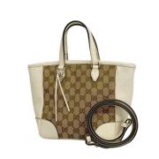 Pre-owned Canvas gucci-bags Gucci Vintage , Beige , Dames